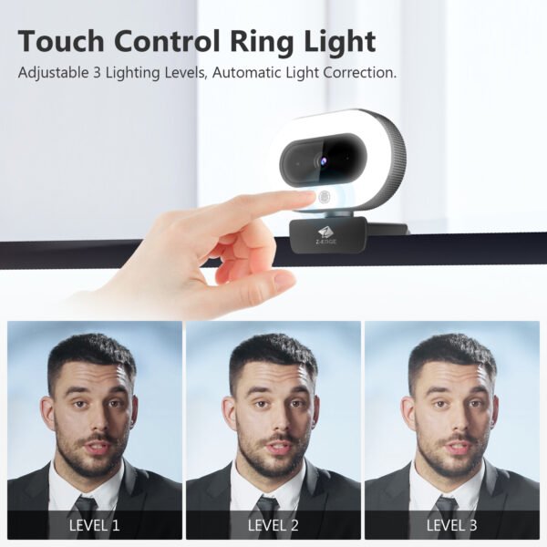 Z-EDGE ZW560S QHD 2K Stream Webcam Auto Focus Web Camera For PC-Desktop-Laptop - Image 5