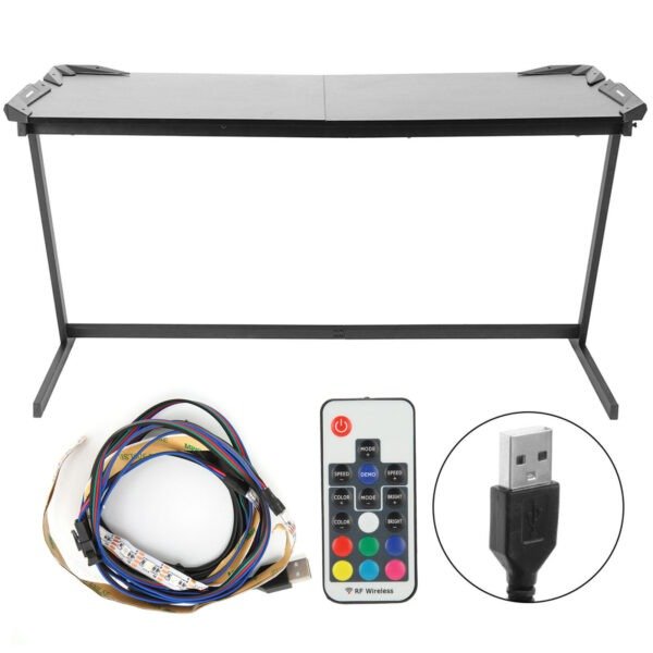Z Shaped Large Computer Table PC Gaming Desk with RGB LED Light Home Furniture Gaming Supplies - Image 2