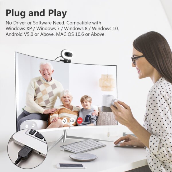 Z-EDGE ZW560S QHD 2K Stream Webcam Auto Focus Web Camera For PC-Desktop-Laptop - Image 7
