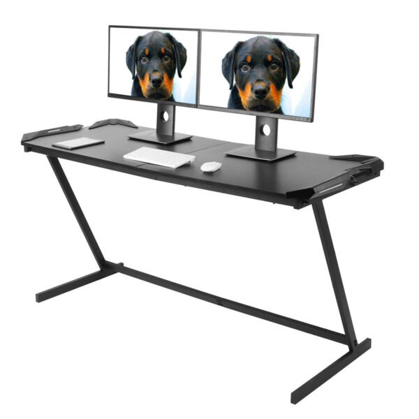 Z Shaped Large Computer Table PC Gaming Desk with RGB LED Light Home Furniture Gaming Supplies - Image 5