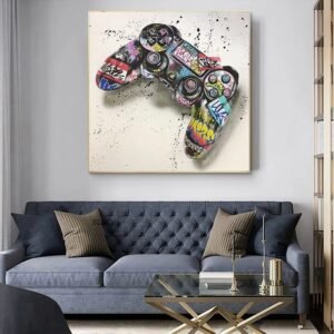 Hot Sale In Foreign Trade Graffiti Game Handle Game Hanging Painting Wall Mural Hd Inkjet Painting Core