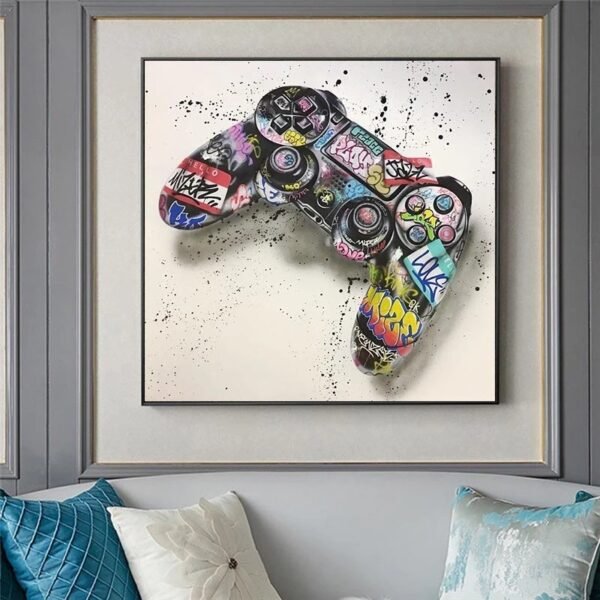 Hot Sale In Foreign Trade Graffiti Game Handle Game Hanging Painting Wall Mural Hd Inkjet Painting Core - Image 2