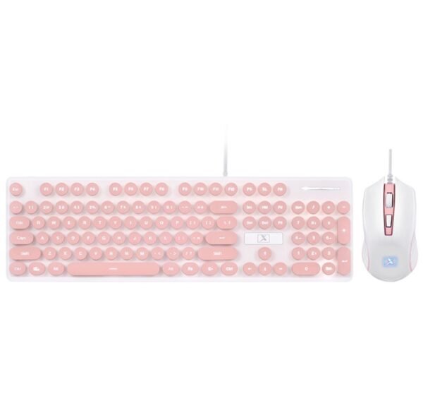 N518 cable steampunk retro mouse and keyboard set game keyboard and mouse set - Image 3