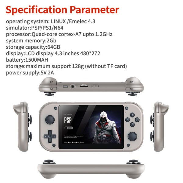M17 Retro Handheld Game Console 4.3 Inch LCD Screen Nostalgic Arcgade Machine - Image 4
