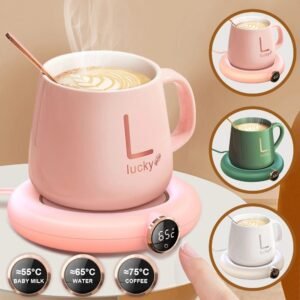 Cup Warmer Pad USB Charge Home Office 3 Temperatures Adjustable Heat Plate LED Display Electric Heater Mug Pad Winter Desktop Gadgets
